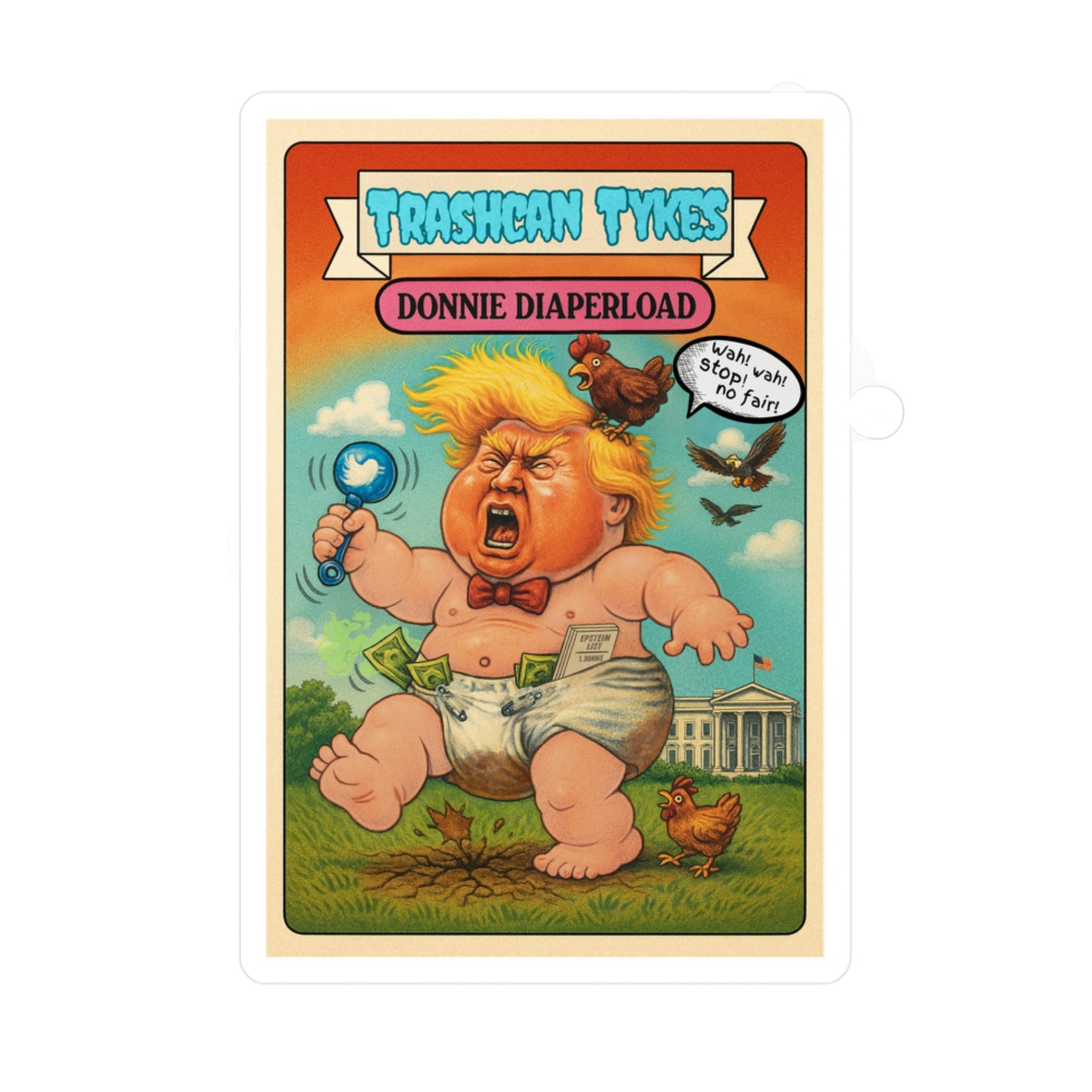 Trashcan Tykes Donnie Diaperload - Sticker