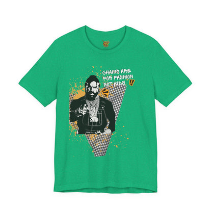 Chains are for fashion — Retro Hip-Hop Portrait T-Shirt