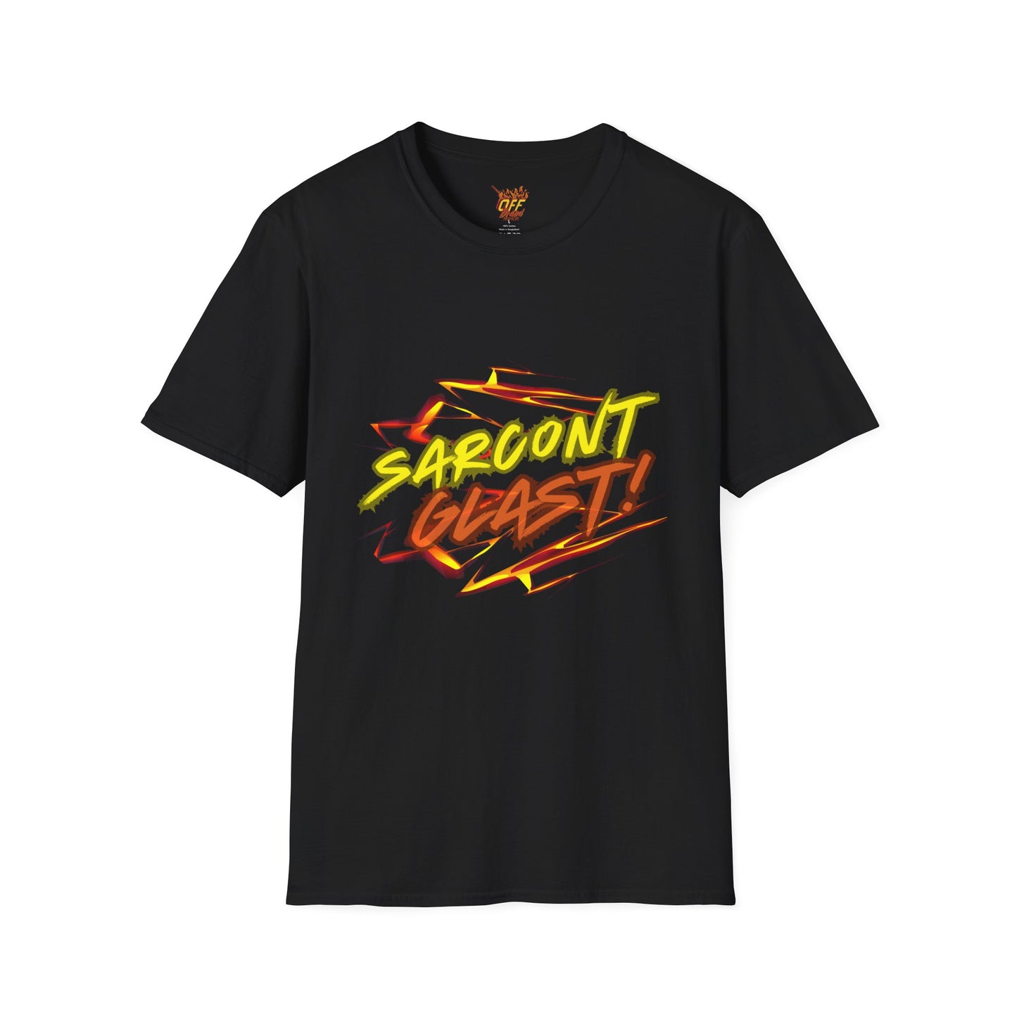 Sarcont Glast T-Shirt — AI Text Retro Comic Graphic Tee