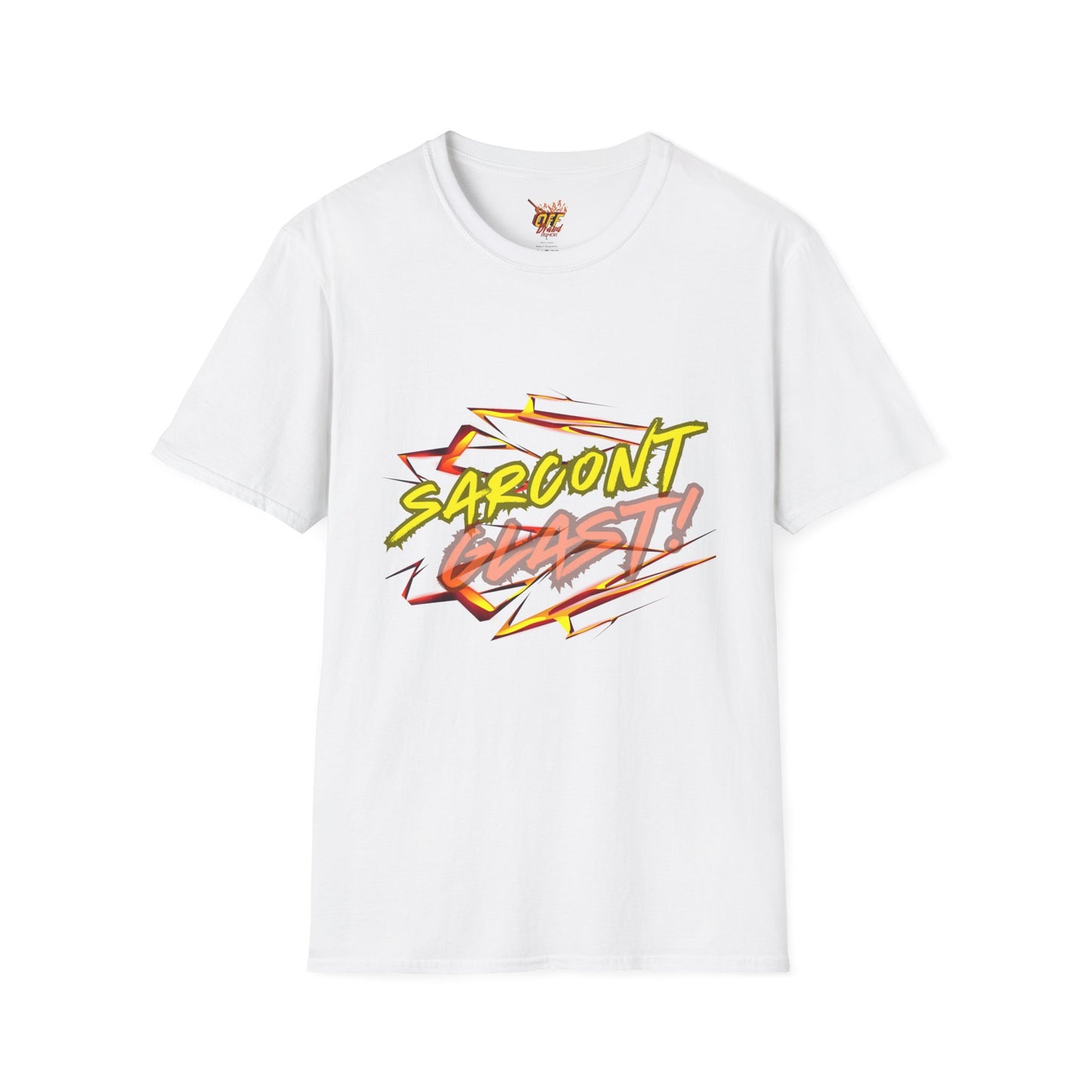 Sarcont Glast T-Shirt — AI Text Retro Comic Graphic Tee