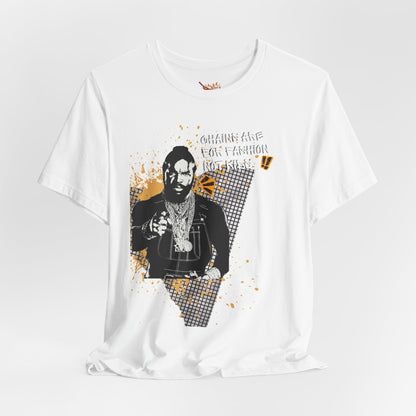 Chains are for fashion — Retro Hip-Hop Portrait T-Shirt