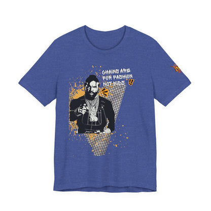 Chains are for fashion  not kid  Mr T Wisdom Retro Hip-Hop Pop Art Zine Style Portrait T-Shirt
