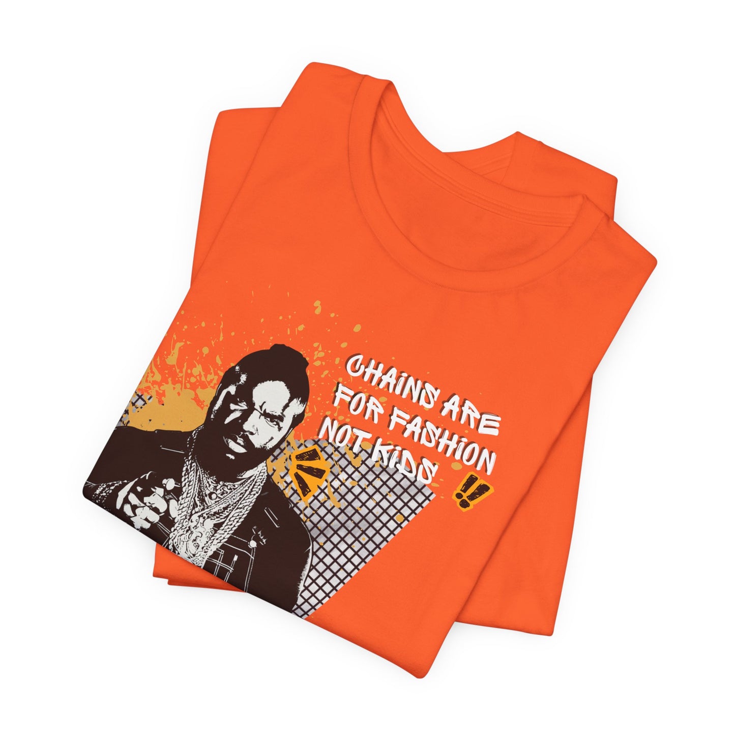 Chains are for fashion  not kid  Mr T Wisdom Retro Hip-Hop Pop Art Zine Style Portrait T-Shirt