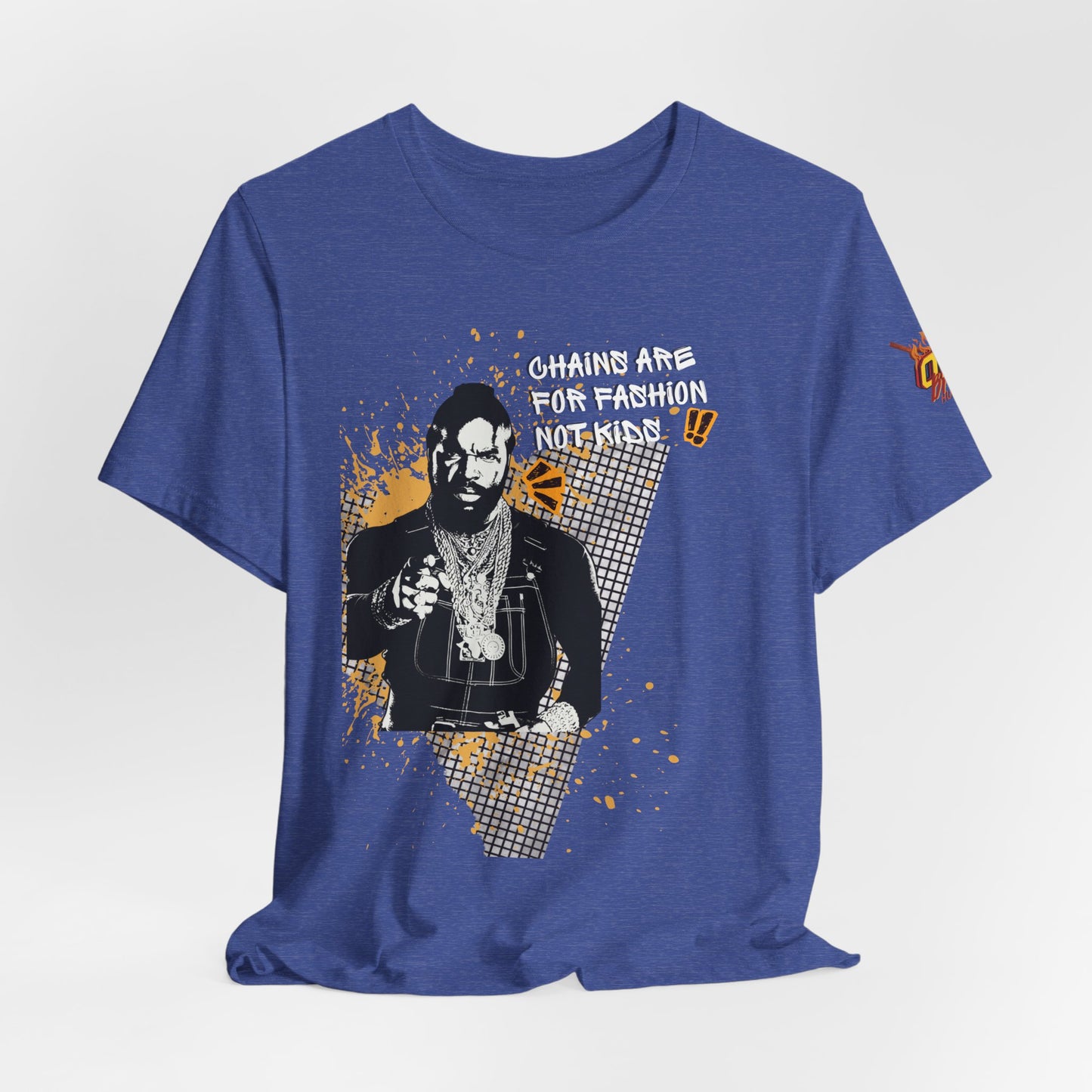 Chains are for fashion  not kid  Mr T Wisdom Retro Hip-Hop Pop Art Zine Style Portrait T-Shirt