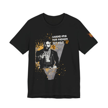 Chains are for fashion  not kid  Mr T Wisdom Retro Hip-Hop Pop Art Zine Style Portrait T-Shirt