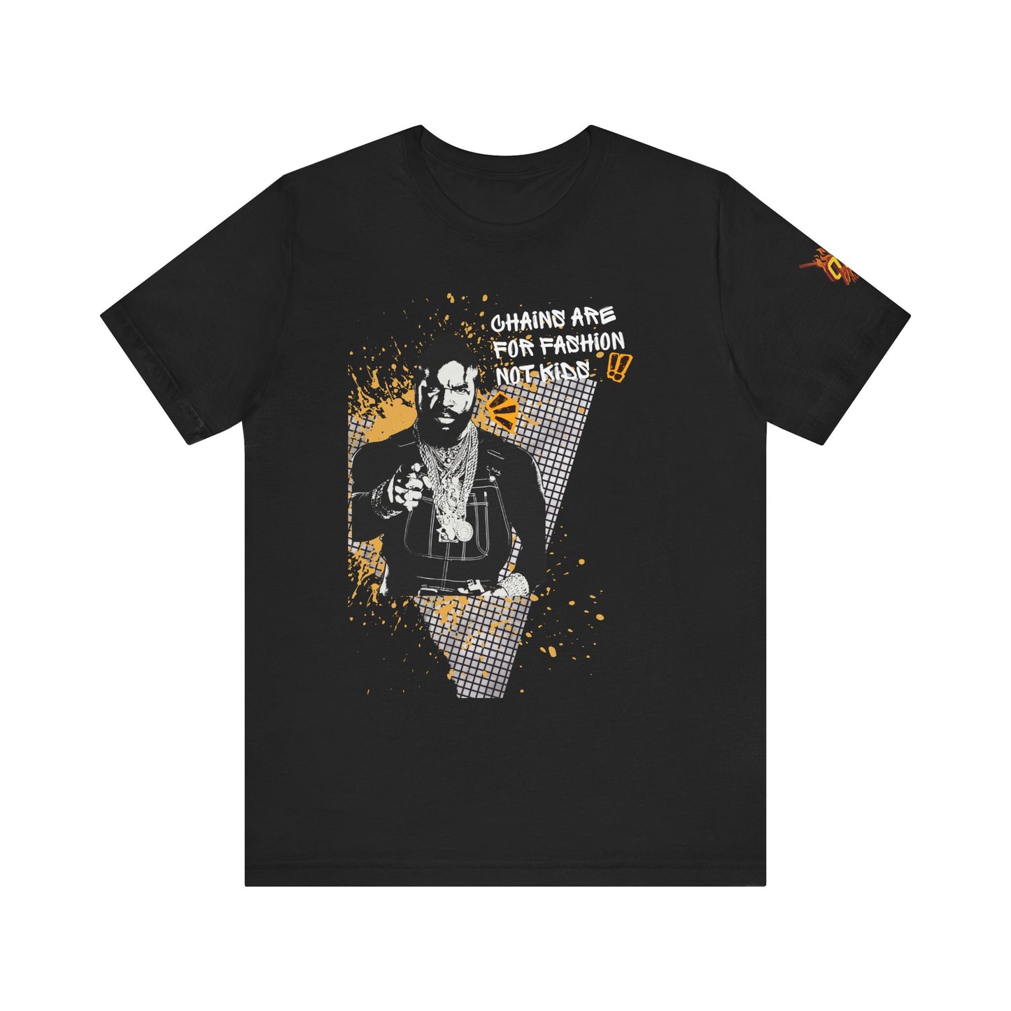 Chains are for fashion  not kid  Mr T Wisdom Retro Hip-Hop Pop Art Zine Style Portrait T-Shirt