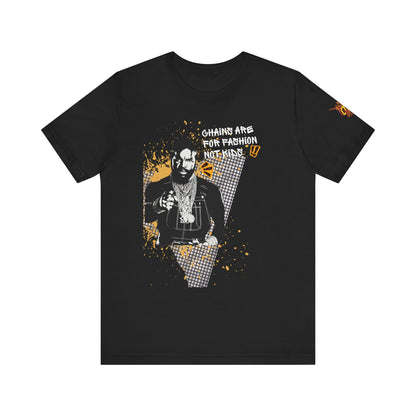 Chains are for fashion  not kid  Mr T Wisdom Retro Hip-Hop Pop Art Zine Style Portrait T-Shirt