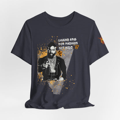 Chains are for fashion  not kid  Mr T Wisdom Retro Hip-Hop Pop Art Zine Style Portrait T-Shirt