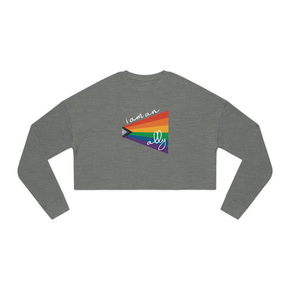 Cropped Sweatshirt "I Am An Ally" LGBTQIA+ Rainbow Flag Top