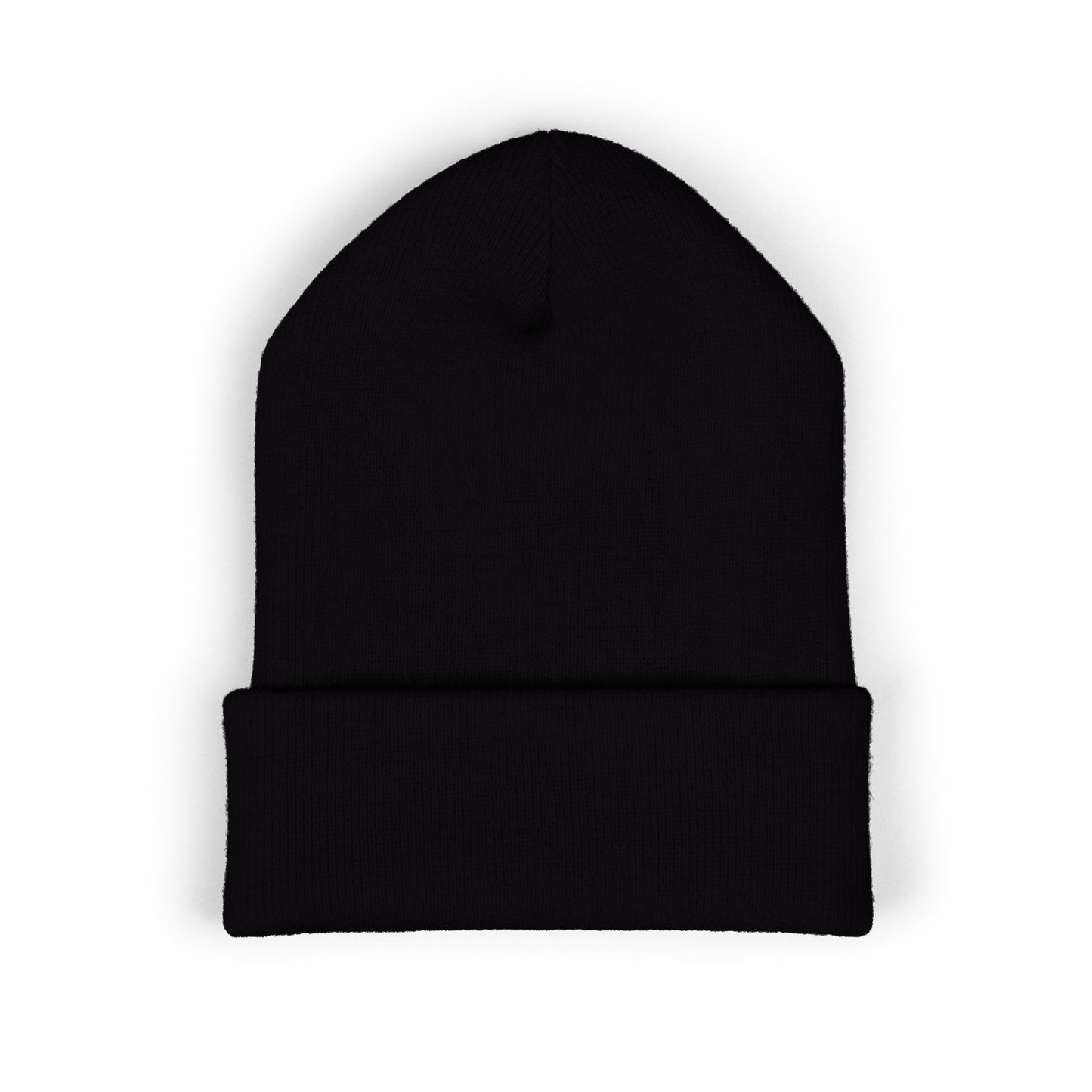 Embroidered Cuffed Beanie A Simple Truth -All Men Are Cremated Equal — Minimal Knit Hat