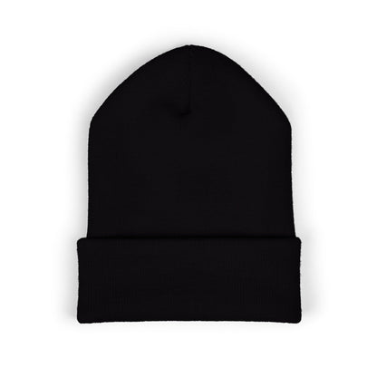 Embroidered Cuffed Beanie A Simple Truth -All Men Are Cremated Equal — Minimal Knit Hat