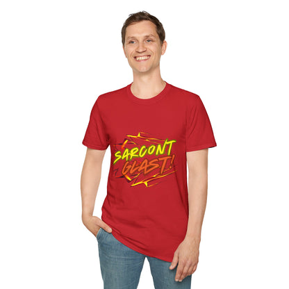 Sarcont Glast T-Shirt — AI Text Retro Comic Graphic Tee
