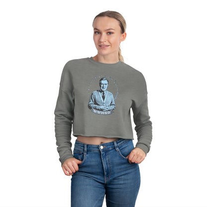 Cropped Sweatshirt WWMRD  — Vintage Mister Rogers Portrait Graphic