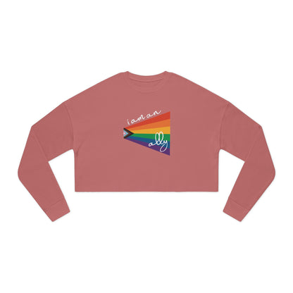 Cropped Sweatshirt "I Am An Ally" LGBTQIA+ Rainbow Flag Top