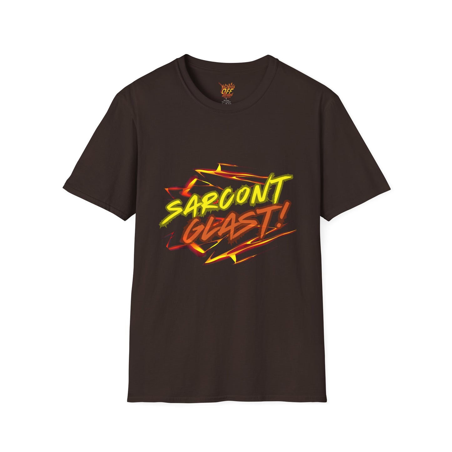 Sarcont Glast T-Shirt — AI Text Retro Comic Graphic Tee