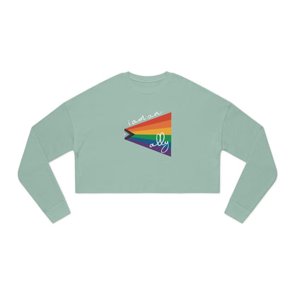 Cropped Sweatshirt "I Am An Ally" LGBTQIA+ Rainbow Flag Top