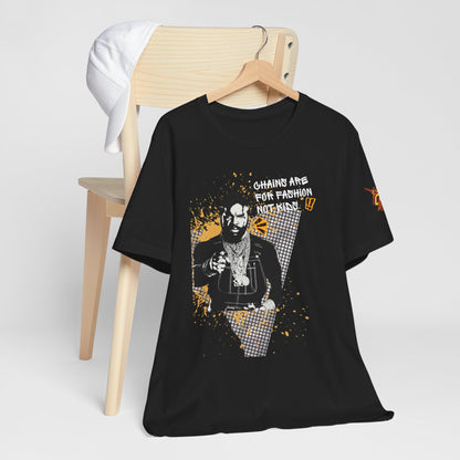 Chains are for fashion  not kid  Mr T Wisdom Retro Hip-Hop Pop Art Zine Style Portrait T-Shirt