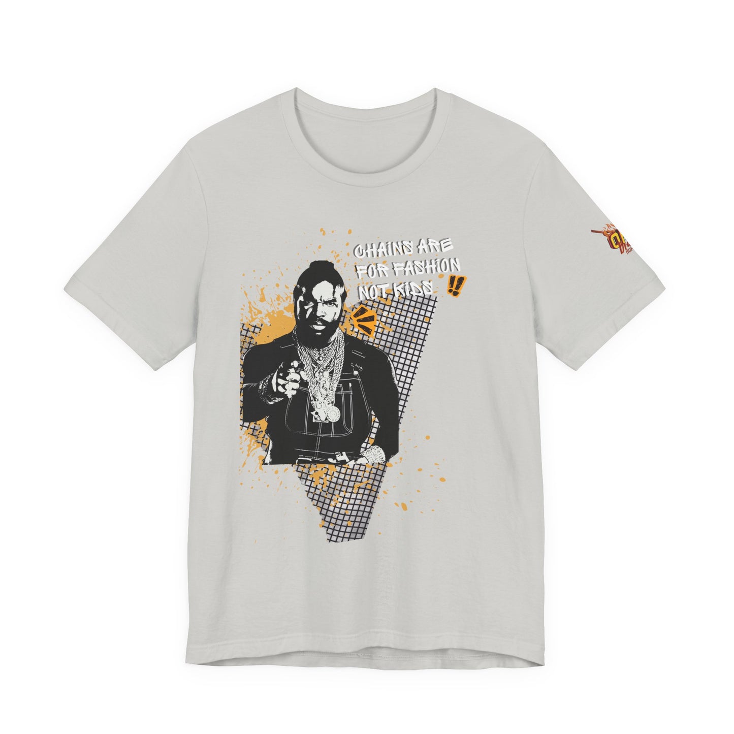 Chains are for fashion  not kid  Mr T Wisdom Retro Hip-Hop Pop Art Zine Style Portrait T-Shirt
