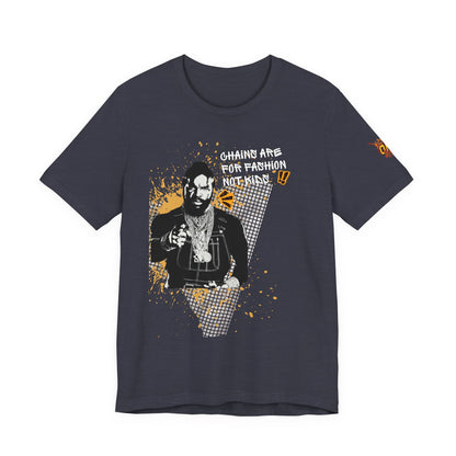 Chains are for fashion  not kid  Mr T Wisdom Retro Hip-Hop Pop Art Zine Style Portrait T-Shirt