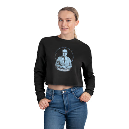 Cropped Sweatshirt WWMRD  — Vintage Mister Rogers Portrait Graphic
