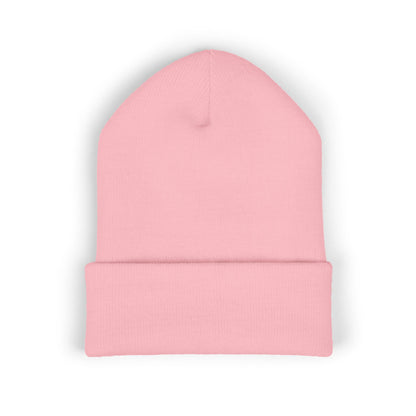 Embroidered Cuffed Beanie A Simple Truth -All Men Are Cremated Equal — Minimal Knit Hat
