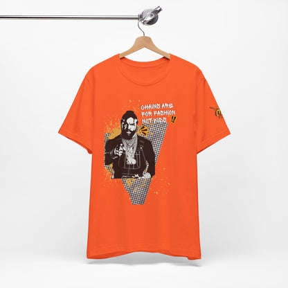 Chains are for fashion  not kid  Mr T Wisdom Retro Hip-Hop Pop Art Zine Style Portrait T-Shirt