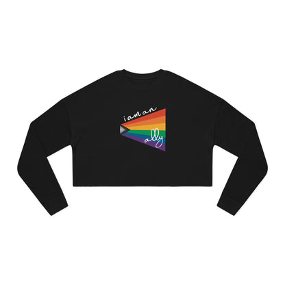 Cropped Sweatshirt "I Am An Ally" LGBTQIA+ Rainbow Flag Top