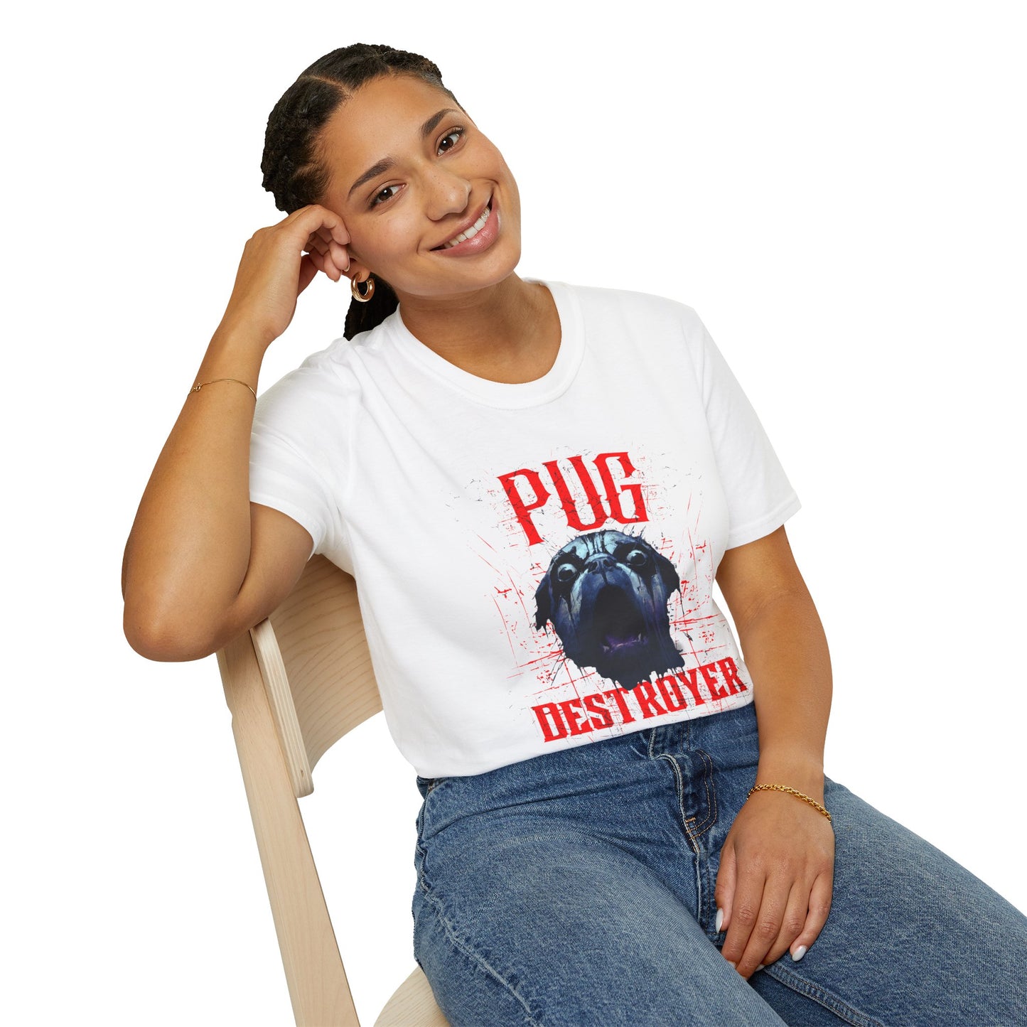 Pug Destroyer T-Shirt — Funny Pug Dog Graphic Tee for Pet Lovers