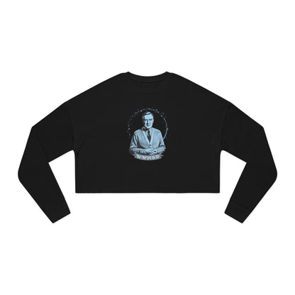Cropped Sweatshirt WWMRD  — Vintage Mister Rogers Portrait Graphic
