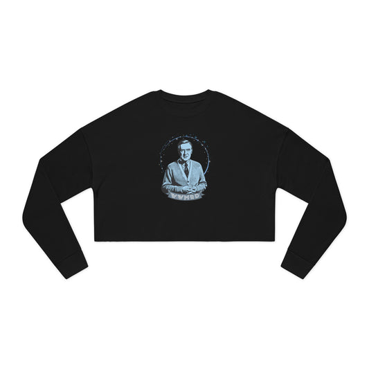 Cropped Sweatshirt WWMRD  — Vintage Mister Rogers Portrait Graphic
