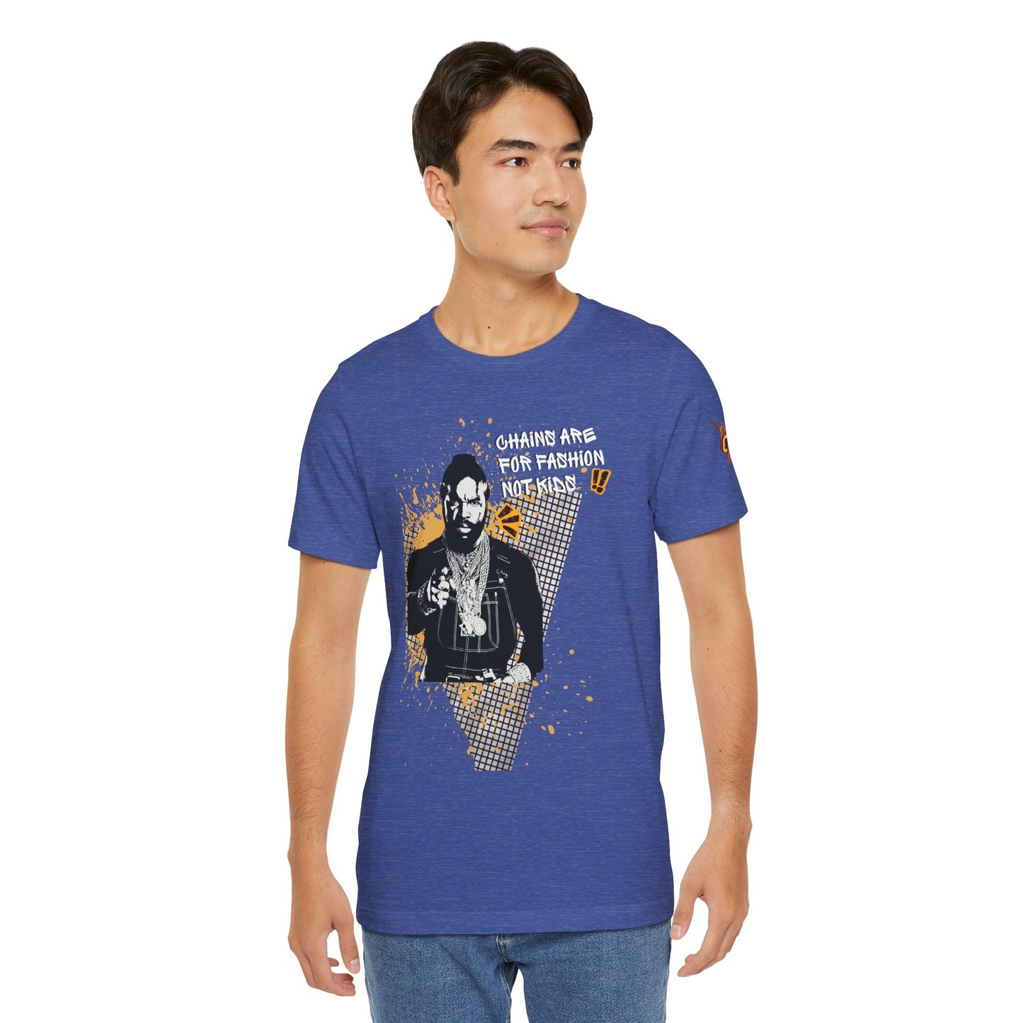 Chains are for fashion  not kid  Mr T Wisdom Retro Hip-Hop Pop Art Zine Style Portrait T-Shirt