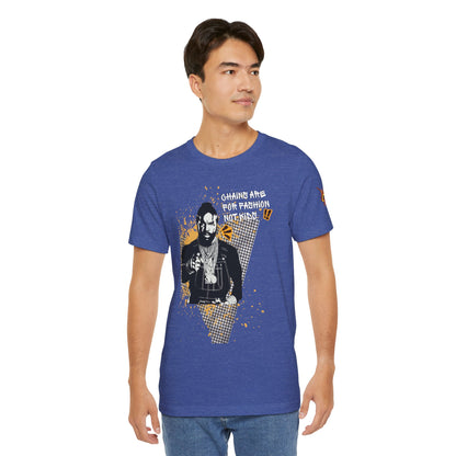 Chains are for fashion  not kid  Mr T Wisdom Retro Hip-Hop Pop Art Zine Style Portrait T-Shirt