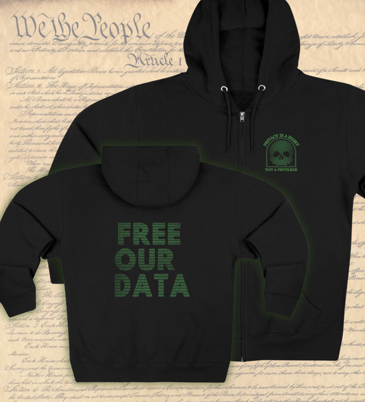 Free Our Data - Unisex Zip Hoodie