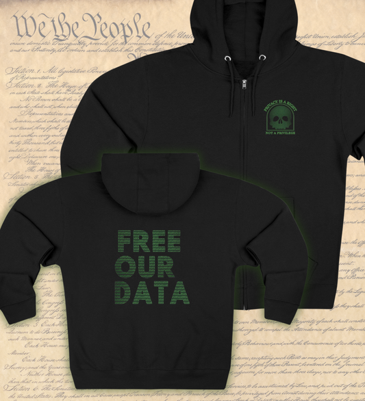 Free Our Data - Unisex Zip Hoodie